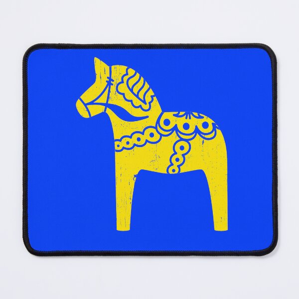 Item preview, Yellow Dala Horse Swedish Distressed Sweden Dalahost designed and sold by funnytshirtemp.