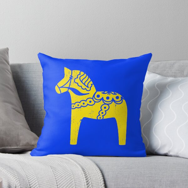 Item preview, Yellow Dala Horse Swedish Distressed Sweden Dalahost designed and sold by funnytshirtemp.