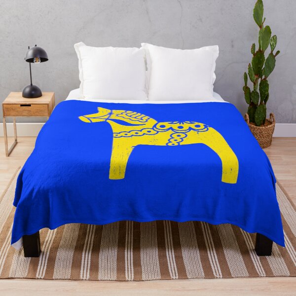 Item preview, Yellow Dala Horse Swedish Distressed Sweden Dalahost designed and sold by funnytshirtemp.