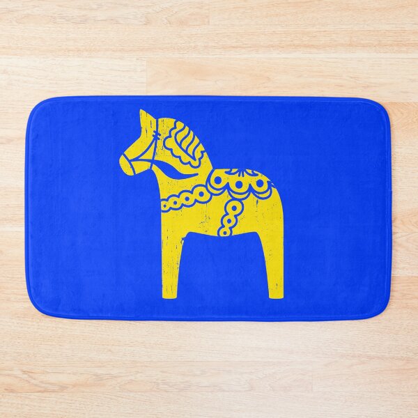 Item preview, Yellow Dala Horse Swedish Distressed Sweden Dalahost designed and sold by funnytshirtemp.