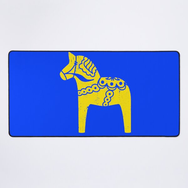 Item preview, Yellow Dala Horse Swedish Distressed Sweden Dalahost designed and sold by funnytshirtemp.