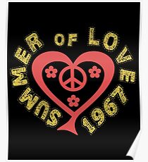 Summer of Love 1967 Heart Poster