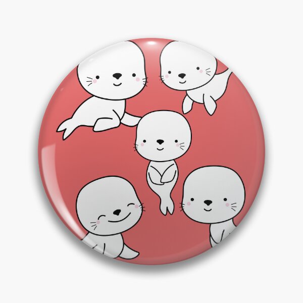 Item preview,  Five Cute Seals Play While Talking - Beautiful Sea Creatures designed and sold by ShaStyle ArtFo.