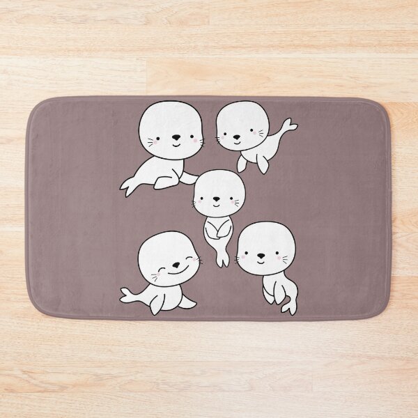 Item preview,  Five Cute Seals Play While Talking - Beautiful Sea Creatures designed and sold by ShaStyle ArtFo.