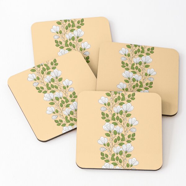 Item preview, Colored Striped Pattern with Vintage Floral Motifs designed and sold by lissantee.