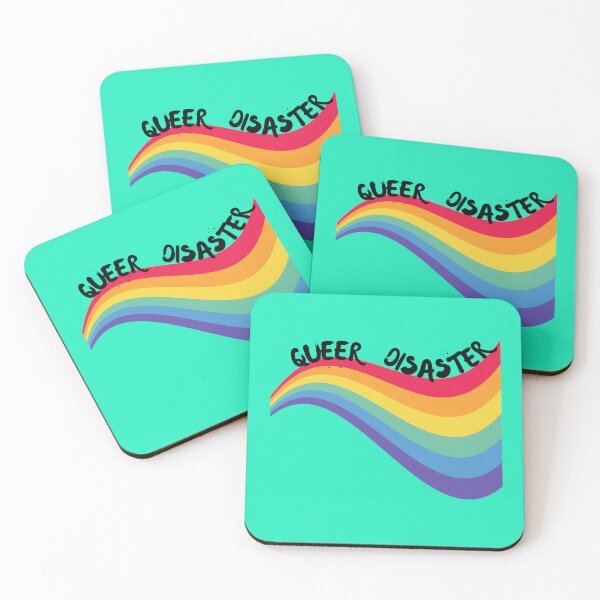 Item preview, Queer Disaster Curved Rainbow For Pride Month In Green designed and sold by LuckyKermit.