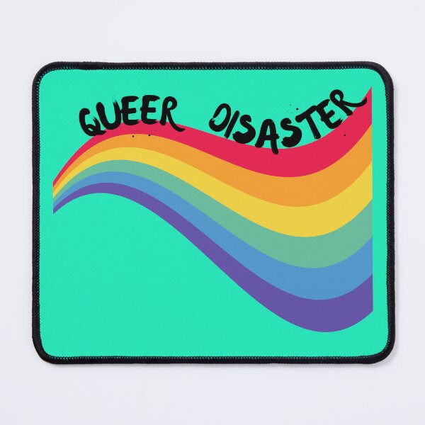 Item preview, Queer Disaster Curved Rainbow For Pride Month In Green designed and sold by LuckyKermit.