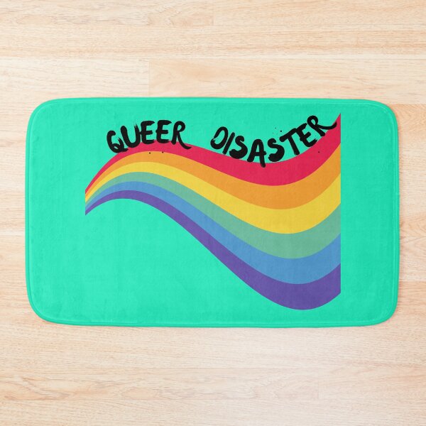 Item preview, Queer Disaster Curved Rainbow For Pride Month In Green designed and sold by LuckyKermit.