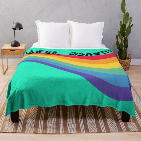 Item preview, Queer Disaster Curved Rainbow For Pride Month In Green designed and sold by LuckyKermit.