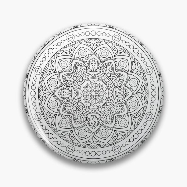 Item preview, Mandala Inspired Design in Black & White #4 designed and sold by ZenDrawings.
