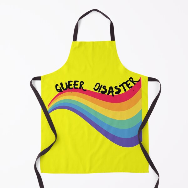 Item preview, Queer Disaster Curved Rainbow For Pride Month In Yellow designed and sold by LuckyKermit.
