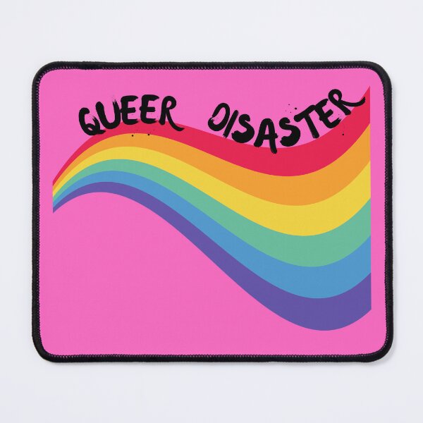 Item preview, Queer Disaster Curved Rainbow For Pride Month In Pink designed and sold by LuckyKermit.