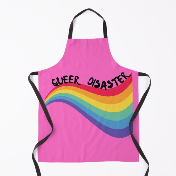 Item preview, Queer Disaster Curved Rainbow For Pride Month In Pink designed and sold by LuckyKermit.