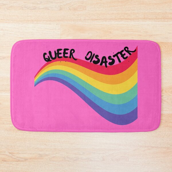 Item preview, Queer Disaster Curved Rainbow For Pride Month In Pink designed and sold by LuckyKermit.