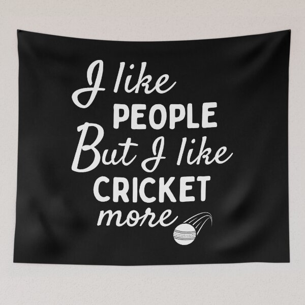 Item preview, I like people BUT I like cricket more designed and sold by TheGreenGoat.