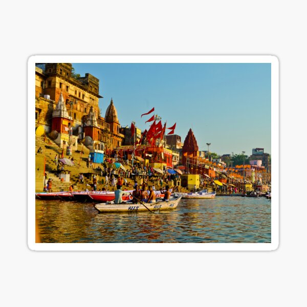 "Varanasi city India " Sticker by raymona Redbubble