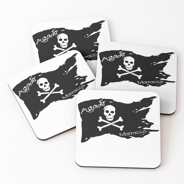 Artikelvorschau, Flagge Agadir Marokko - Piratengesellschaft entworfen und verkauft von WhereIsTravis.