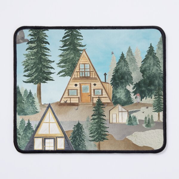 Item preview, Forest Wooden Chalet Trees Camping designed and sold by Sagittarius-Lin.