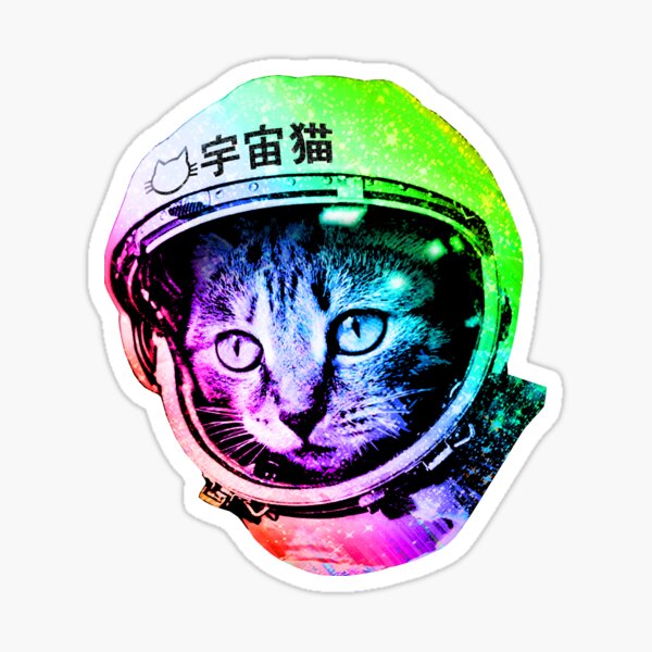 Cat Astronaut Stickers Redbubble - roblox mercury space helmet