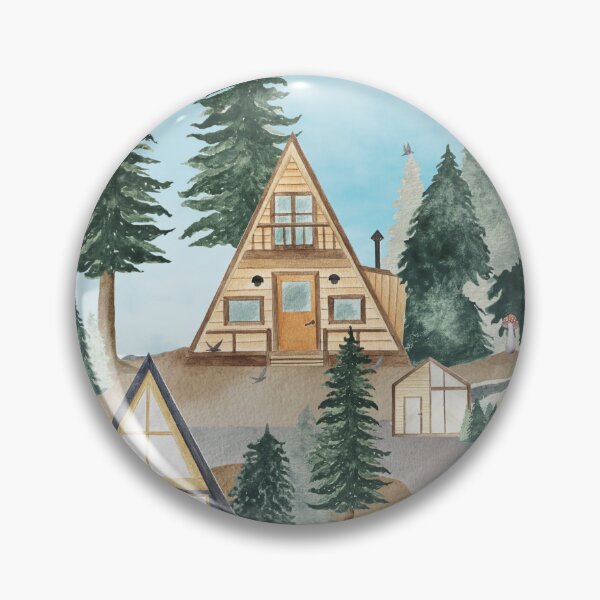 Item preview, Forest Wooden Chalet Trees Camping designed and sold by Sagittarius-Lin.