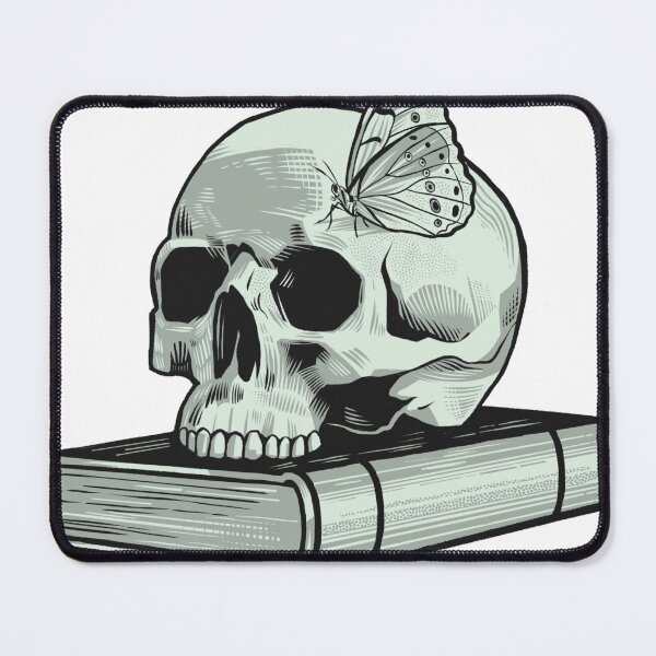 Item preview, Skull and Butterfly above book designed and sold by Nisi The Artist.