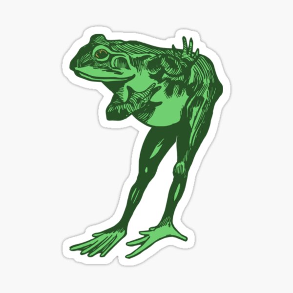 gentleman-frog-fun-meme-sticker-for-sale-by-sephydoodles-redbubble