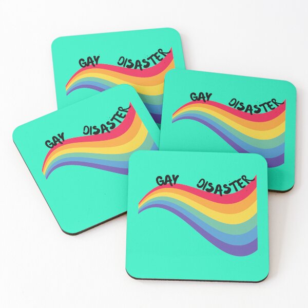 Item preview, Gay Disaster Curved Rainbow For Pride Month In Green designed and sold by LuckyKermit.