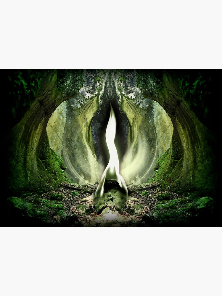 "Green Flame of Archangel Raphael in beautiful, mystical forerst
