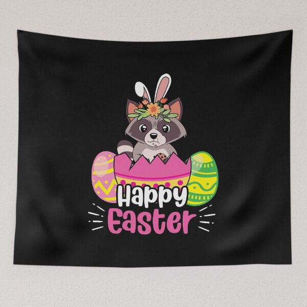 Item preview, Happy Easter Racoon Animal Lover Cute Egg Hunting designed and sold by haselshirt.