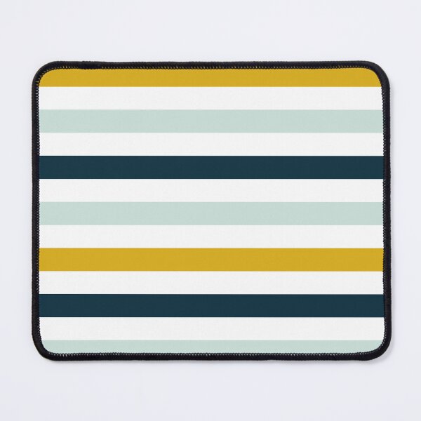 Item preview, Broad Stripes in Light and Dark Mustard Yellow, Grey, White, and Navy Blue designed and sold by Ouizza.