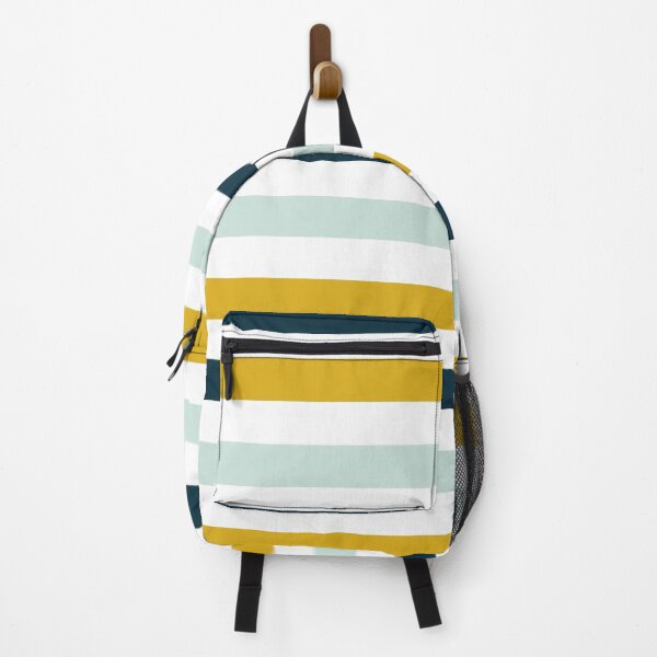 Item preview, Broad Stripes in Light and Dark Mustard Yellow, Grey, White, and Navy Blue designed and sold by Ouizza.