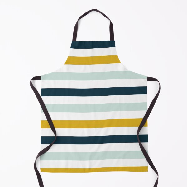 Item preview, Broad Stripes in Light and Dark Mustard Yellow, Grey, White, and Navy Blue designed and sold by Ouizza.