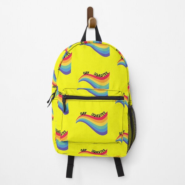 Item preview, Gay Disaster Curved Rainbow For Pride Month In Yellow designed and sold by LuckyKermit.