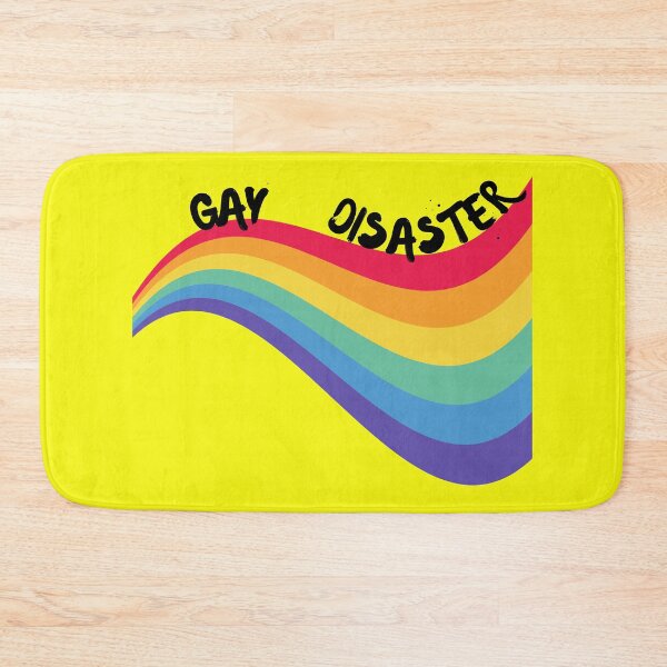 Item preview, Gay Disaster Curved Rainbow For Pride Month In Yellow designed and sold by LuckyKermit.