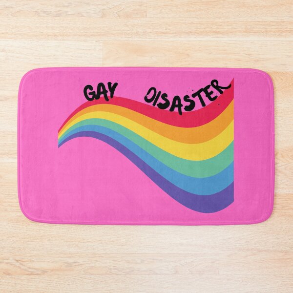 Item preview, Gay Disaster Curved Rainbow For Pride Month In Pink designed and sold by LuckyKermit.