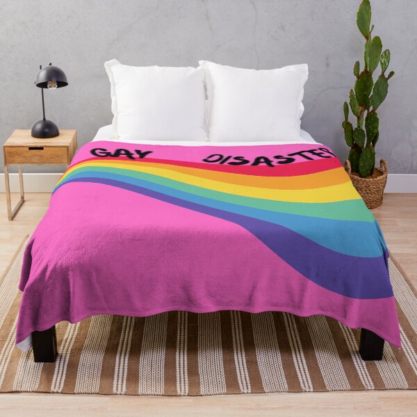 Item preview, Gay Disaster Curved Rainbow For Pride Month In Pink designed and sold by LuckyKermit.