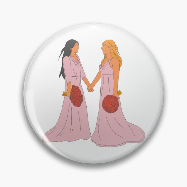Item preview, Lesbian Couple Wedding Drawing Painting Art designed and sold by Regenbogenn.