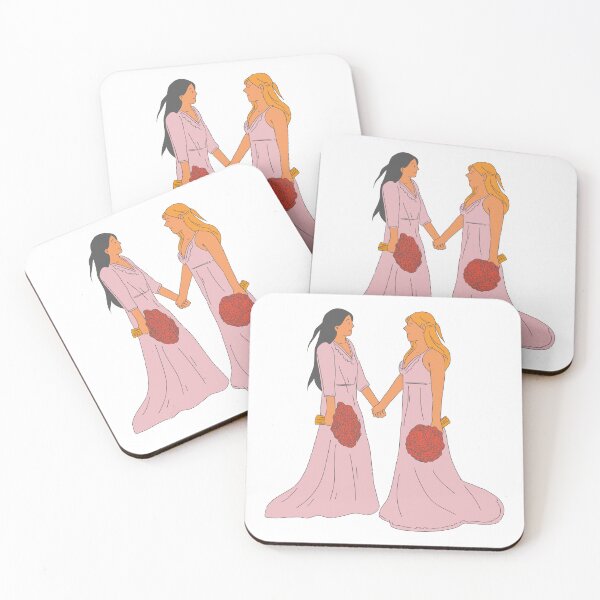Item preview, Lesbian Couple Wedding Drawing Painting Art designed and sold by Regenbogenn.