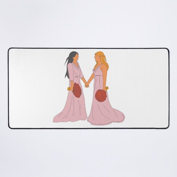 Item preview, Lesbian Couple Wedding Drawing Painting Art designed and sold by Regenbogenn.