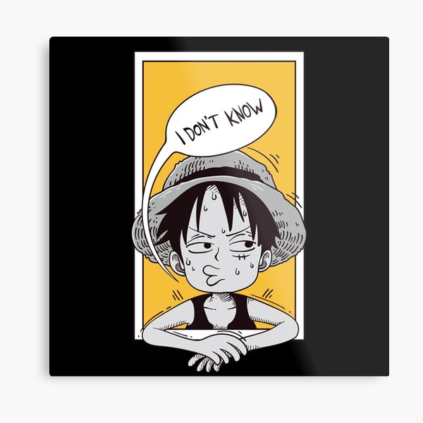 Luffy Funny Face Metal Prints for Sale | Redbubble