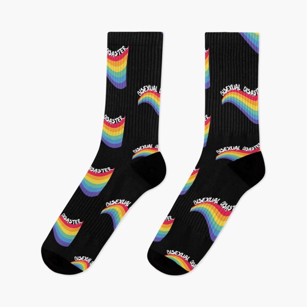 Item preview, Bisexual Disaster Curved Rainbow For Pride Month In Black designed and sold by LuckyKermit.