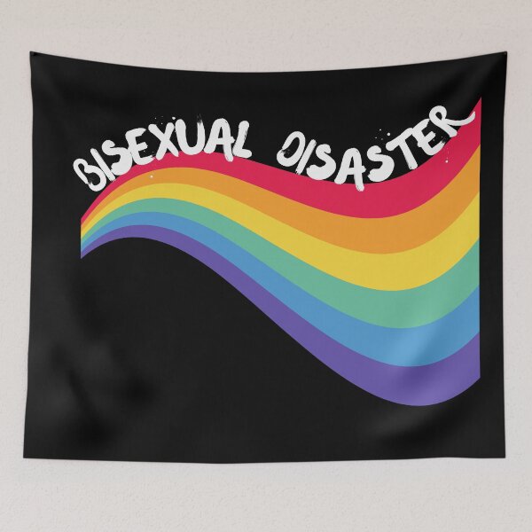 Item preview, Bisexual Disaster Curved Rainbow For Pride Month In Black designed and sold by LuckyKermit.