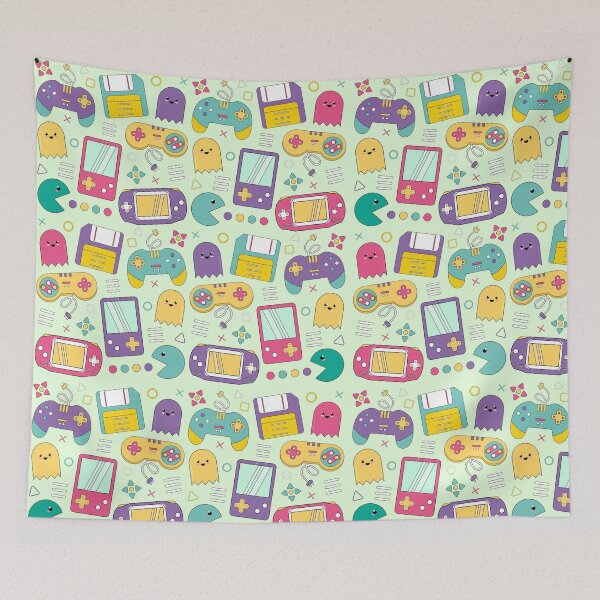 Item preview, Old School Video Game Pattern designed and sold by NobleForte.