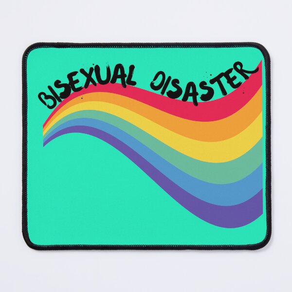 Item preview, Bisexual Disaster Curved Rainbow For Pride Month In Green designed and sold by LuckyKermit.