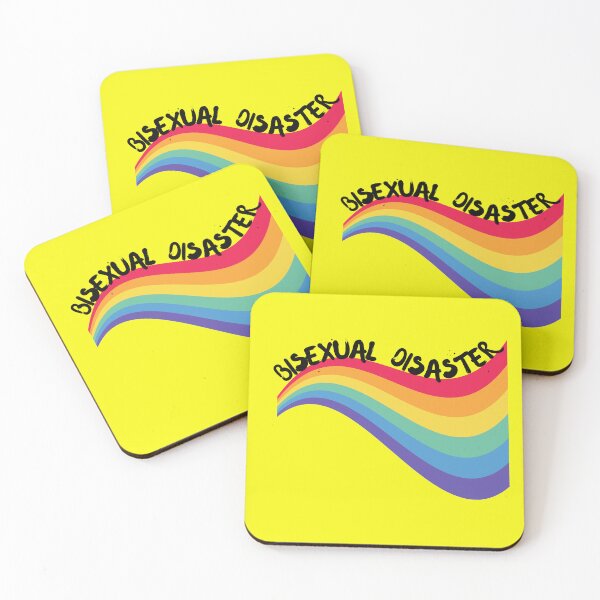 Item preview, Bisexual Disaster Curved Rainbow For Pride Month In Yellow designed and sold by LuckyKermit.