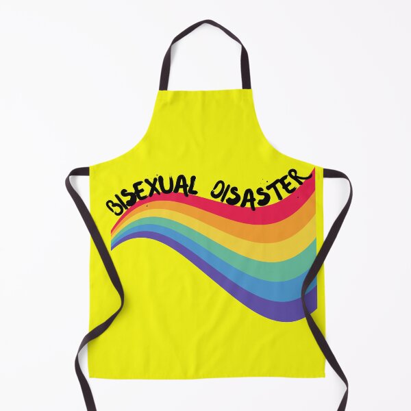 Item preview, Bisexual Disaster Curved Rainbow For Pride Month In Yellow designed and sold by LuckyKermit.