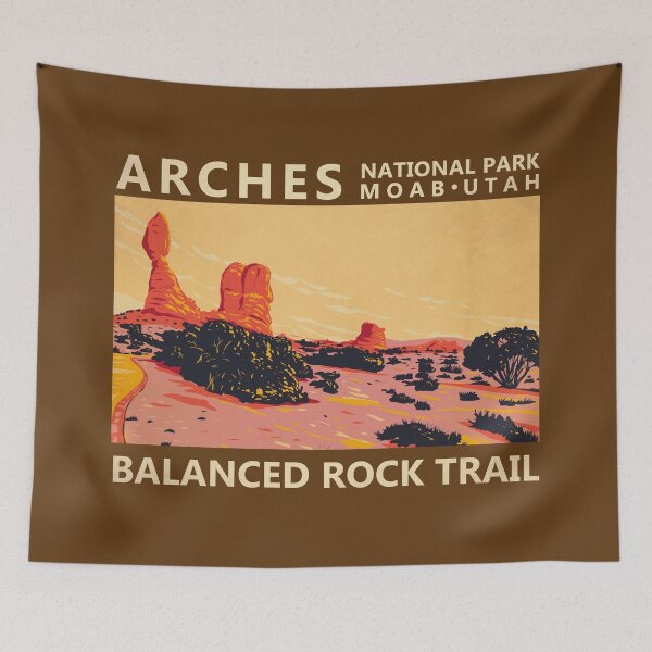Item preview, Arches National Park Utah Balanced Rock Trail Vintage designed and sold by KrisSidDesigns.