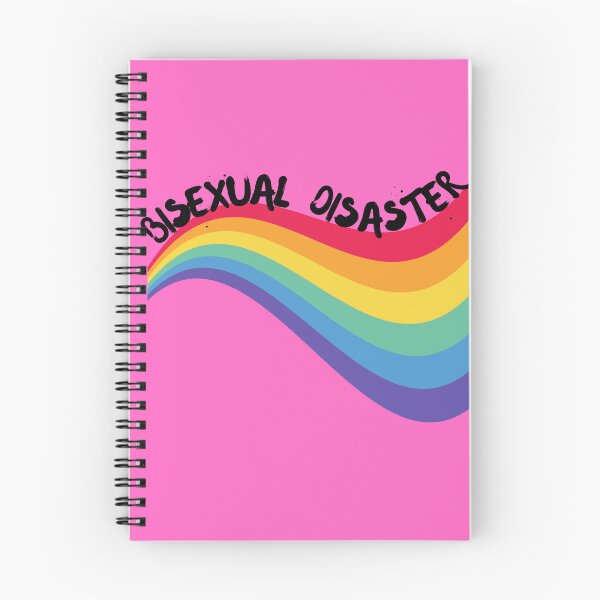 Item preview, Bisexual Disaster Curved Rainbow For Pride Month In Pink designed and sold by LuckyKermit.