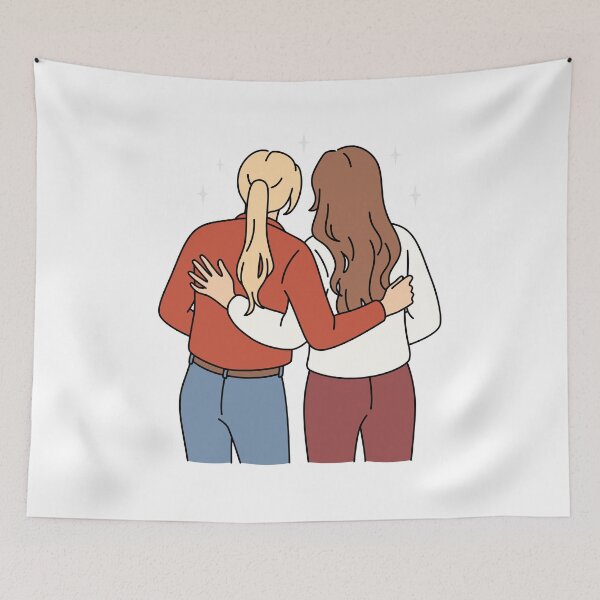 Item preview, Lesbian Couple Illustration Art designed and sold by Regenbogenn.