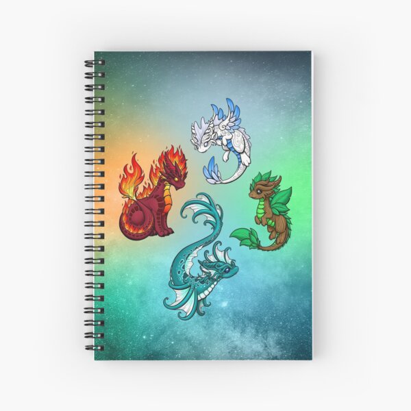 Four Elements - Dragons Spiral Notebook